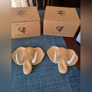 Elephant head ceramic wall hooks by Carousel Michael Revil Madjus